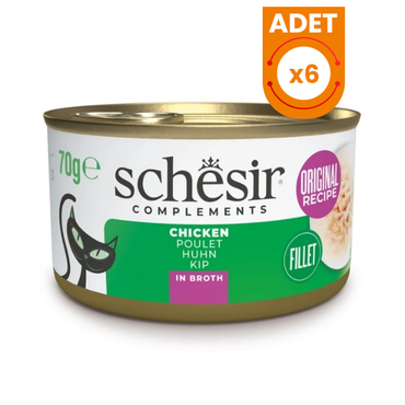 Schesir Tavuk Filetolu Pişirme Suyunda Yetişkin Konserve Kedi Maması