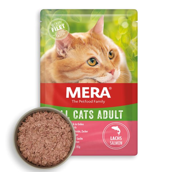 Mera Tahılsız Somonlu Pouch Yetişkin Konserve Kedi Maması