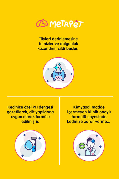 Kediler için Koruyucu Köpük Şampuanı (Bit, Pire, Kene Damlası, Tarağı ve Tasması ile Uyumlu)  | SRC: Barcode: 8683941900350