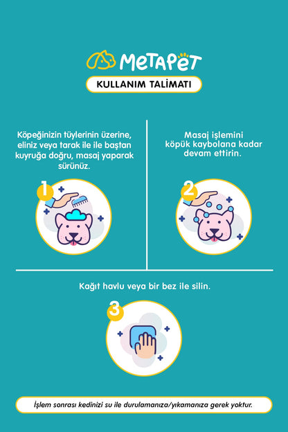 Köpekler için Koruyucu Köpük Şampuanı (Bit, Pire, Kene Damlası, Tarağı ve Tasması ile Uyumlu)  | SRC: Barcode: 8683941900374