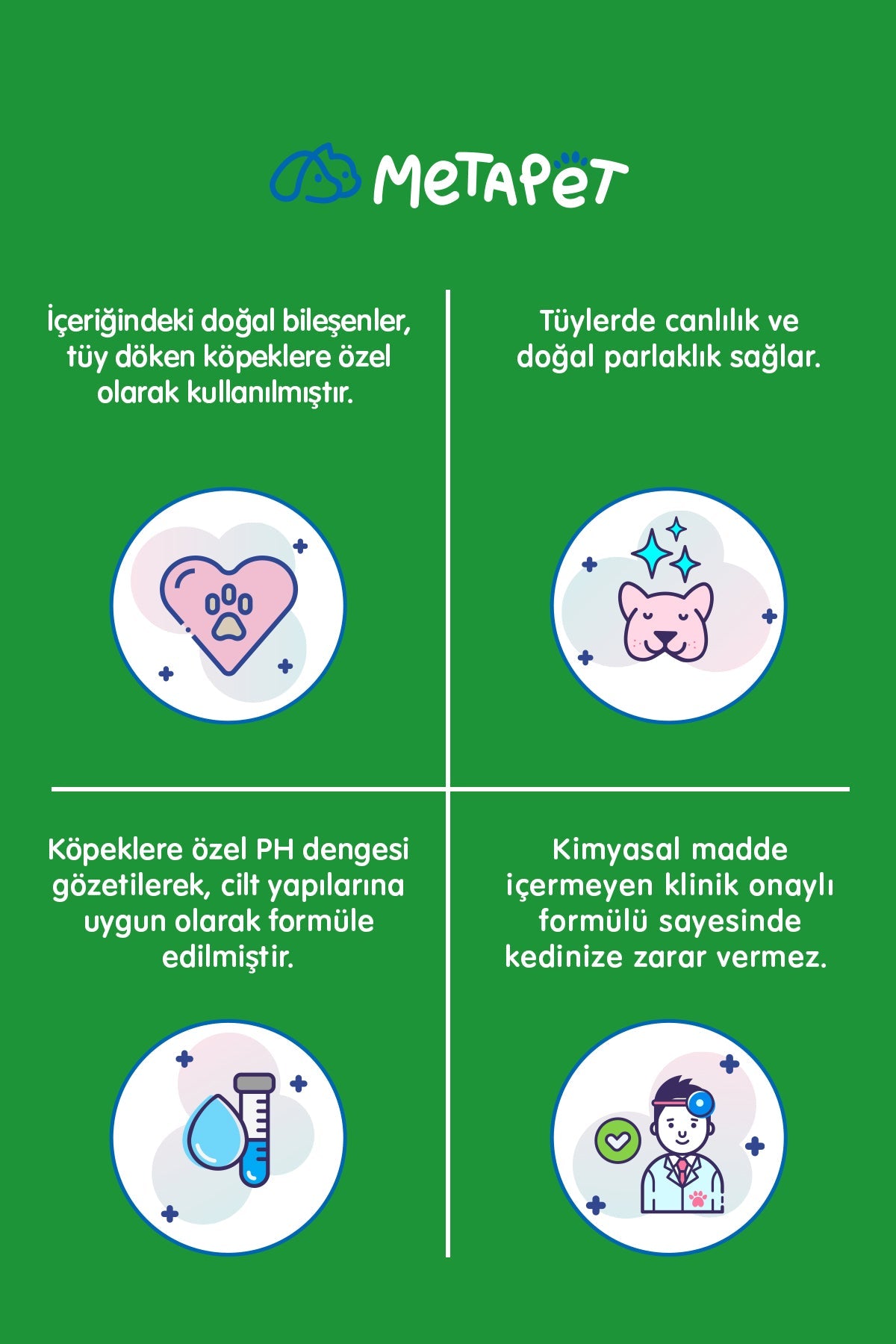 Tüy Döken Köpeklere Özel Kuru Bakım Şampuanı, E Vitamini ve Doğal İçerikli, Tüy Dökülmesine Karşı  | SRC: Barcode: 8683941900381