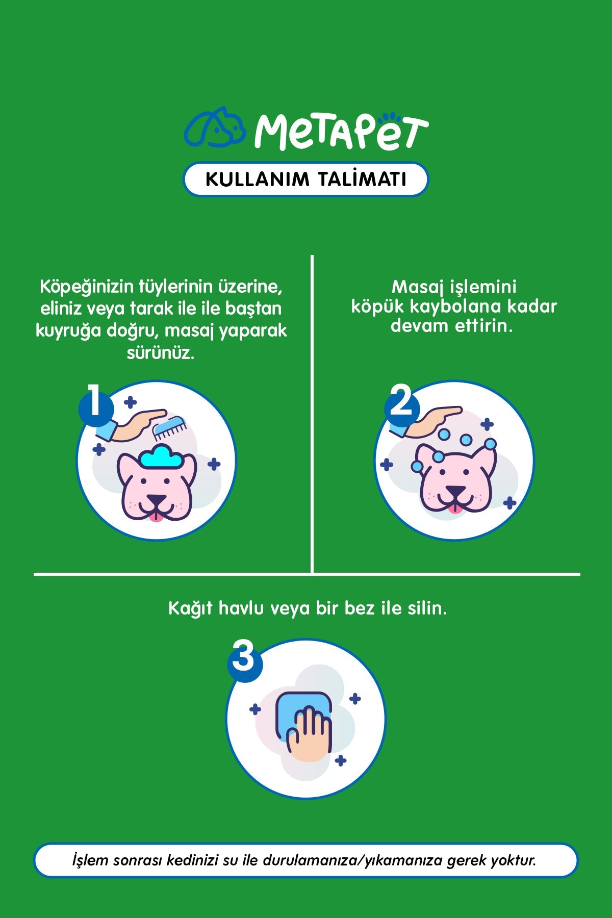 Tüy Döken Köpeklere Özel Kuru Bakım Şampuanı, E Vitamini ve Doğal İçerikli, Tüy Dökülmesine Karşı  | SRC: Barcode: 8683941900381