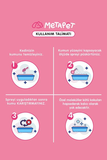 Kedi Kumu Ve Tuvaleti Koku Giderici, Doğal Bahar Idrar Ve Çişi Spreyi, Kokusuz Tuvalet Için, 400ml  | SRC: Barcode: 8683941900398