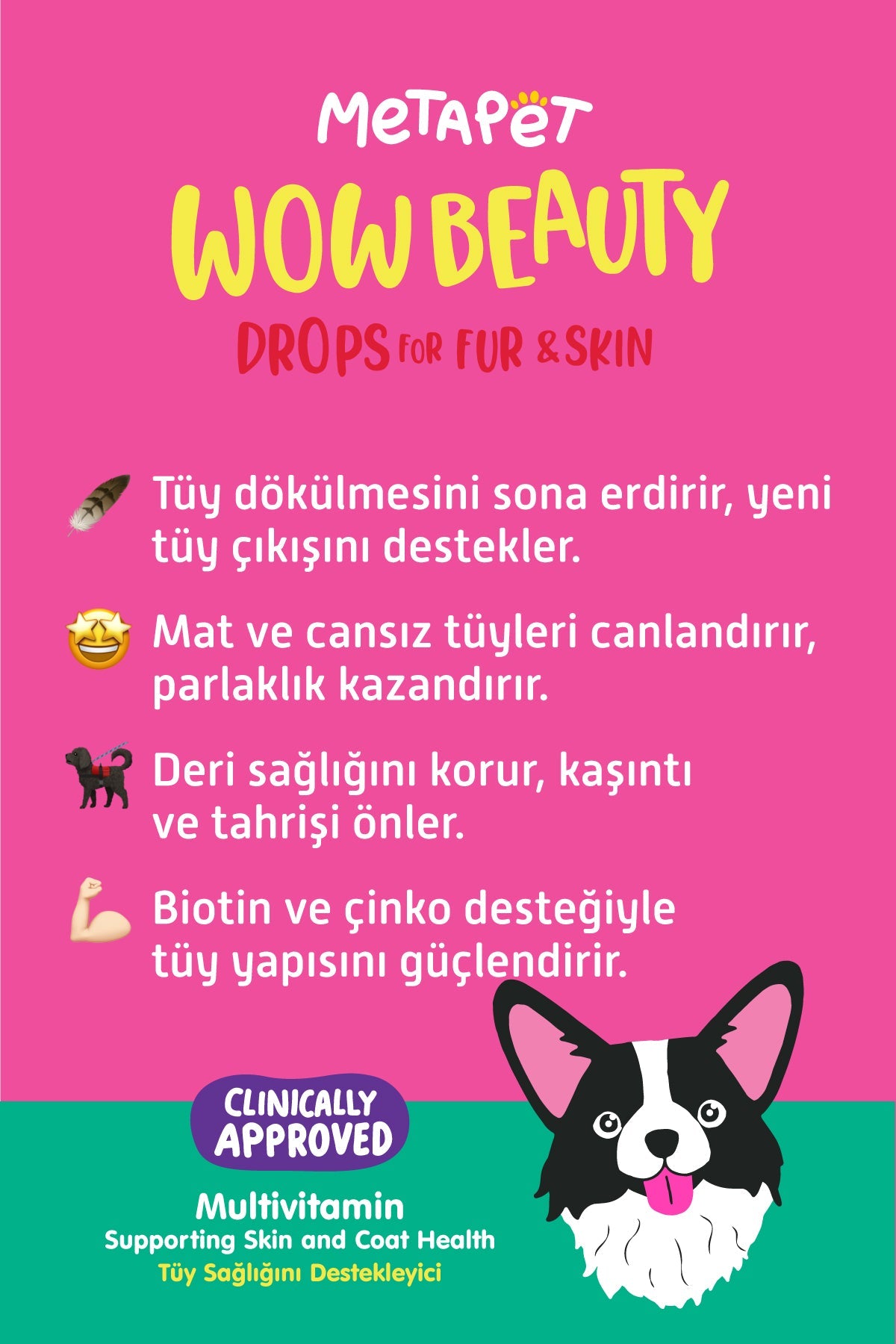 Tüy Döken Köpeklere Özel Biotin Damlası, Tüy Dökülmesini Önleyici, Tüy Sağlığı Vitamini  | SRC: Barcode: 8683941900985