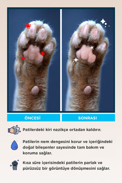 Evcil Hayvanlar için Pati Temizleme Köpüğü, Kedi ve Köpekler için Fırçalı Ayak Yıkama Şampuanı, Hijyen ve Bakım Ürünü  | SRC: Barcode: 8683941901067