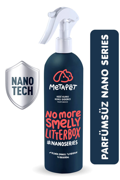 Parfümsüz Nano Kedi Kumu Koku Giderici Sprey, Doğal ve Kokusuz (Naturel) Kedi Tuvaleti için, 400 ml  | SRC: Barcode: 8683941901173