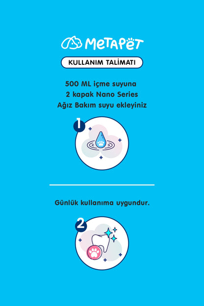 Evcil Hayvanlar için Nano Series Ağız Bakım Suyu, Kedi ve Köpekler için Ağız Kokusu Giderici, Diş Bakımı ve Temizleme Spreyi  | SRC: Barcode: 8683941901203