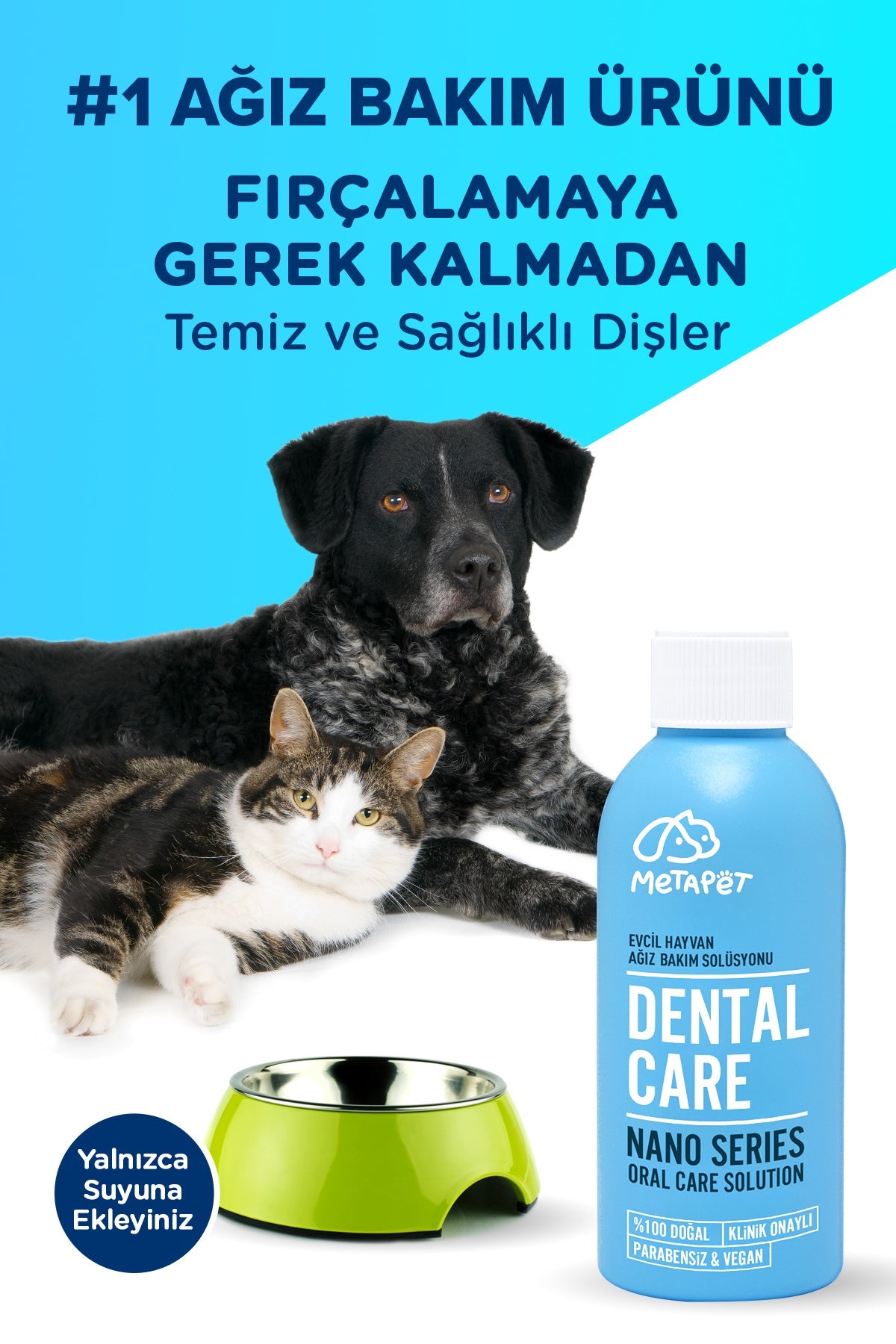 Evcil Hayvanlar için Nano Series Ağız Bakım Suyu, Kedi ve Köpekler için Ağız Kokusu Giderici, Diş Bakımı ve Temizleme Spreyi  | SRC: Barcode: 8683941901203