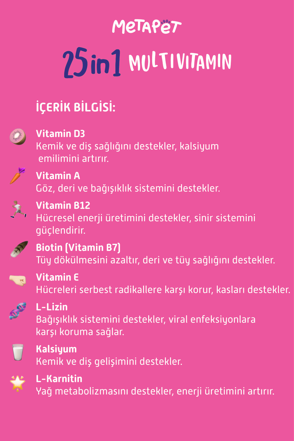 Kediler için Premium Multivitamin Damla, Doğal ve Organik İçerikli Kedi Vitamini, 50 ml  | SRC: Barcode: 8683941901265