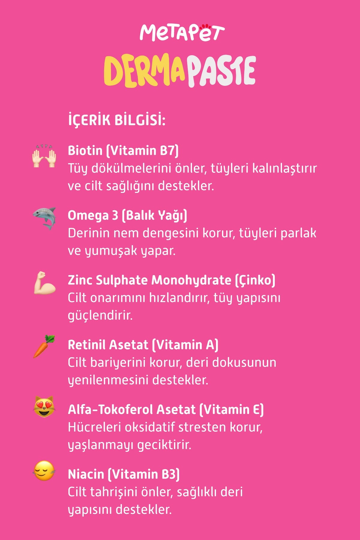 Tüy Dökülmesini Önleyici Kedi Maltı, Tüy Döken Kedilere Özel, Tüy Sağlığı Destekleyici  | SRC: Barcode: 8683941901296