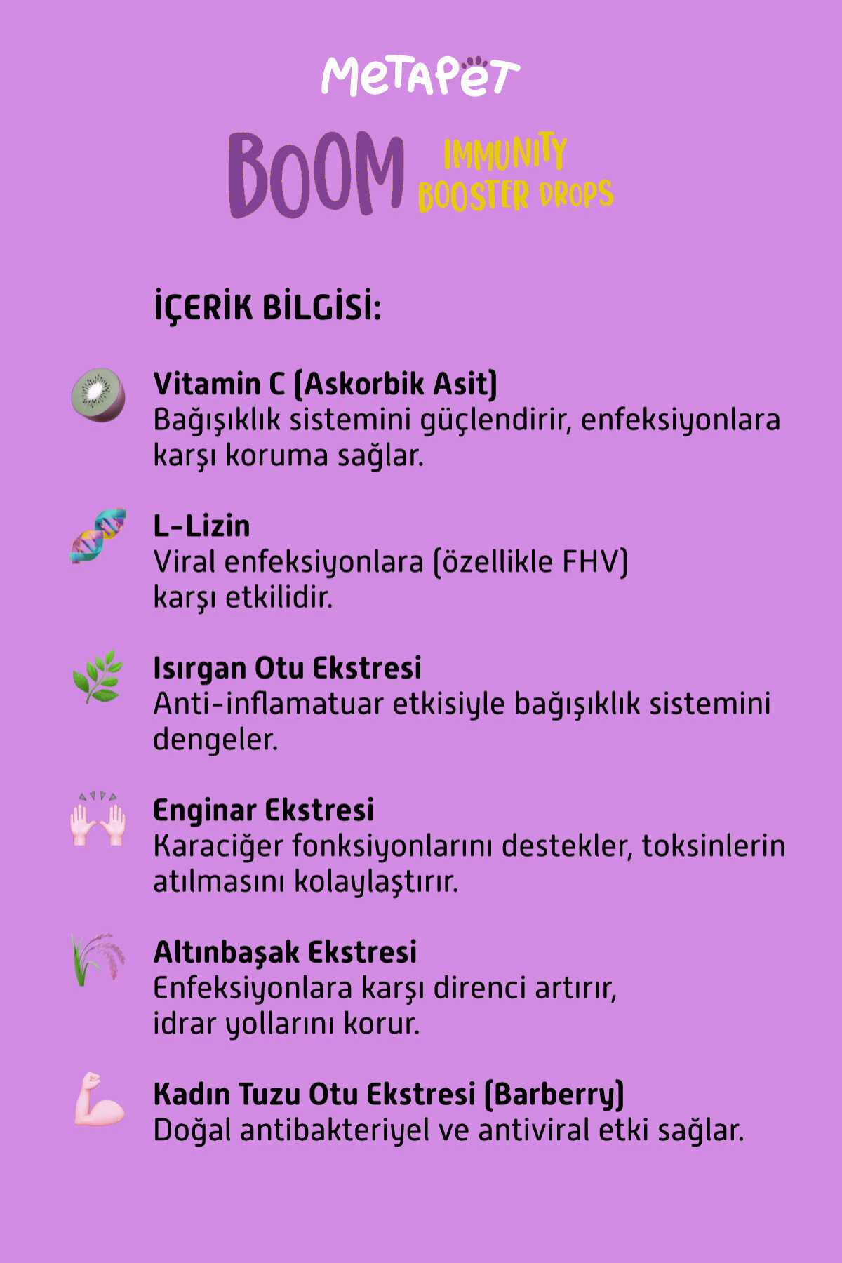 Köpekler için Bağışıklık Sistemi Güçlendirici Damla, C Vitamini ve Lizin (Lysine) İçerikli  | SRC: Barcode: 8683941901302