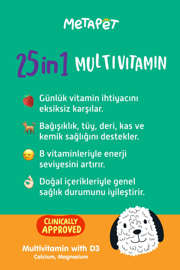Köpekler için Premium Multivitamin Damla, Eklem Destekleyici, C ve D Vitaminleri, 50 ml  | SRC: Barcode: 8683941901326