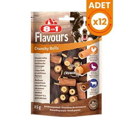8in1 Flavours Crunchy Rolls Rulo Şeklinde Köpek Ödül Maması