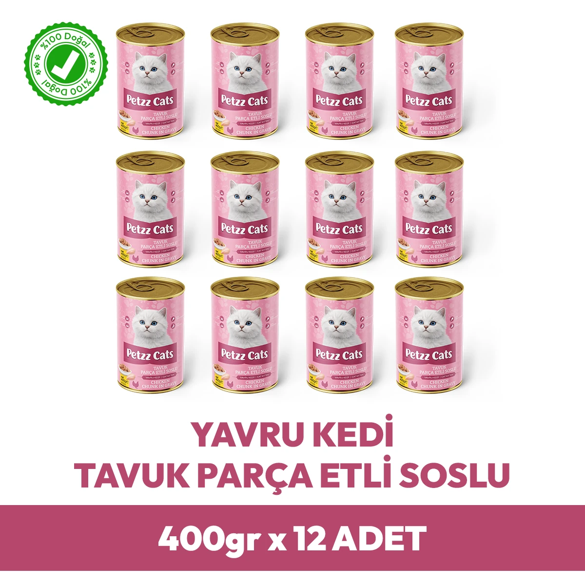 PetzzCats Tavuk Etli Yavru Kedi Konservesi