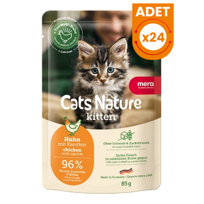 Mera Cats Nature Kitten Tavuklu Pouch Yavru Konserve Kedi Maması