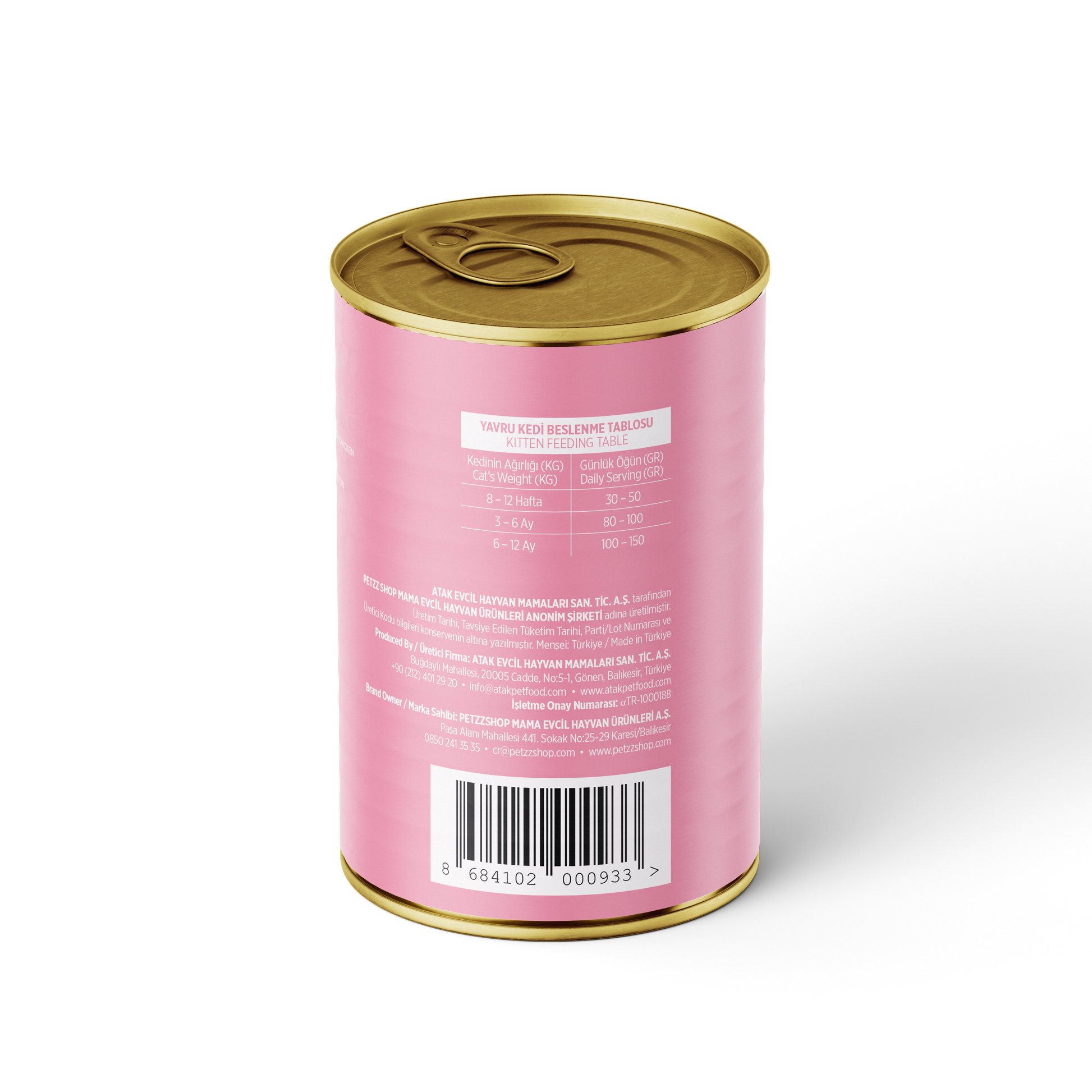 PetzzCats Tavuk Etli Yavru Kedi Konservesi