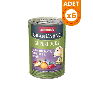 Animonda Gran Carno Superfoods Kuzu Amarant ve Kızılcıklı Yetişkin Köpek Konservesi