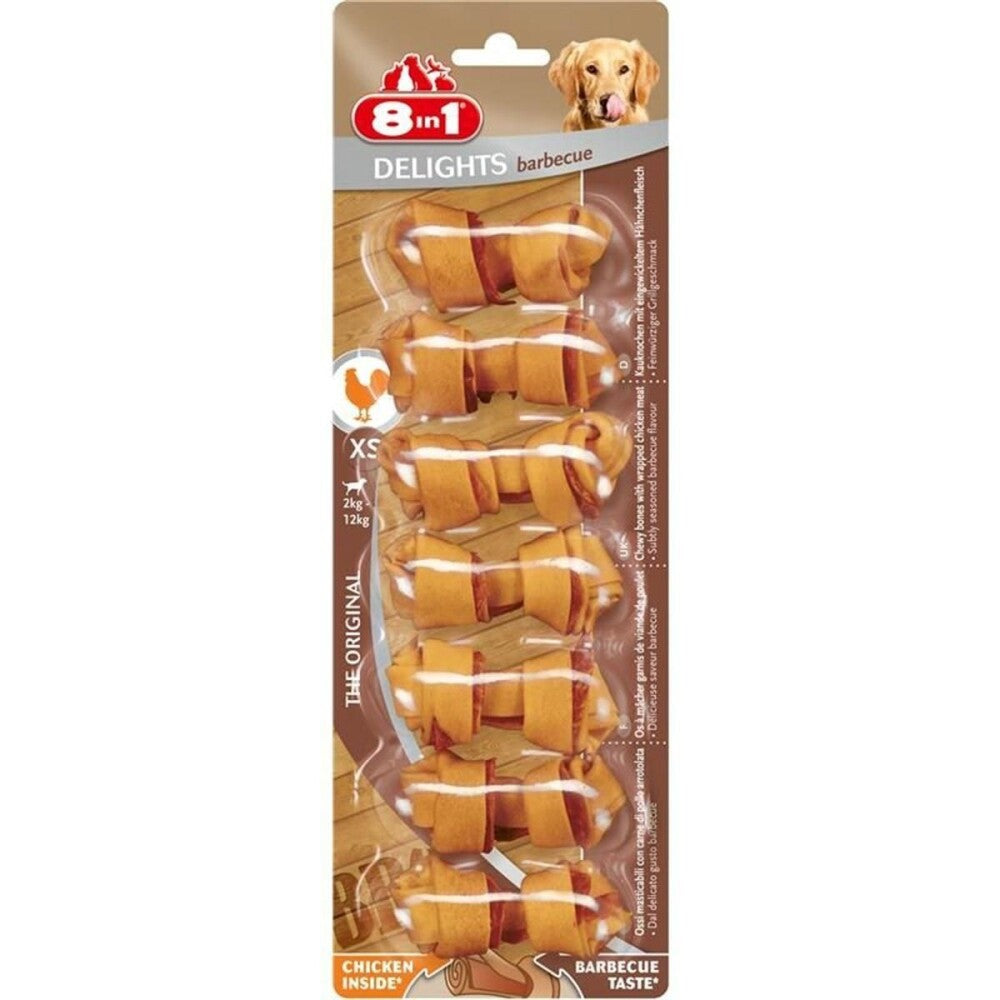 8in1 Delights Barbecue Bones Xs Köpek Ödül Kemiği 84 GR XS 7'LI  | SRC: Barcode: 4048422125082
