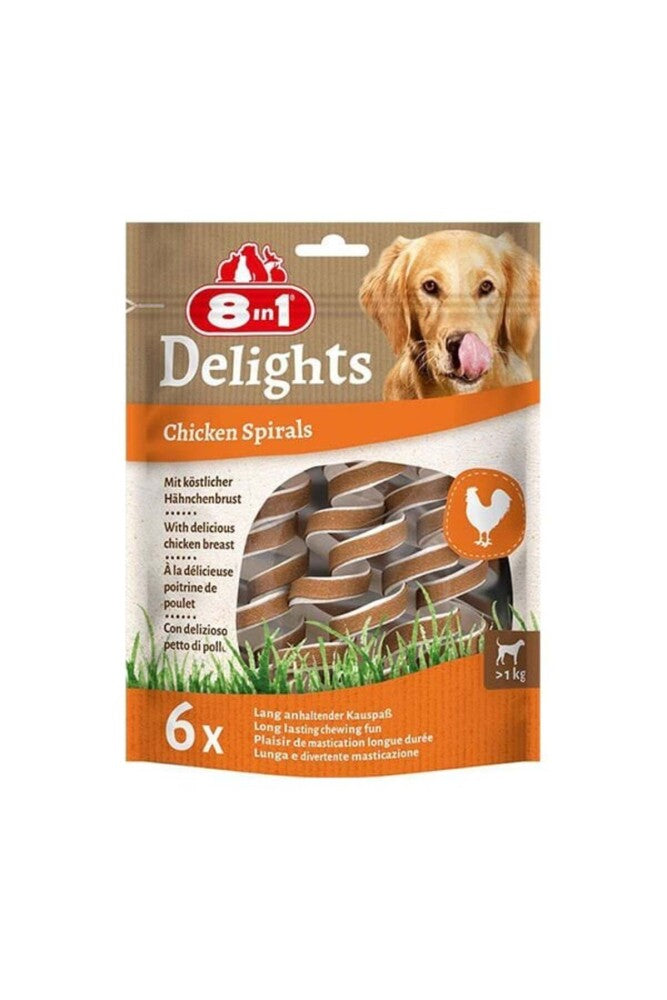 8in1 Delights Smart Spirals Tavuklu Burgu Köpek Ödülü 6 ADET  | SRC: Barcode: 4048422154761