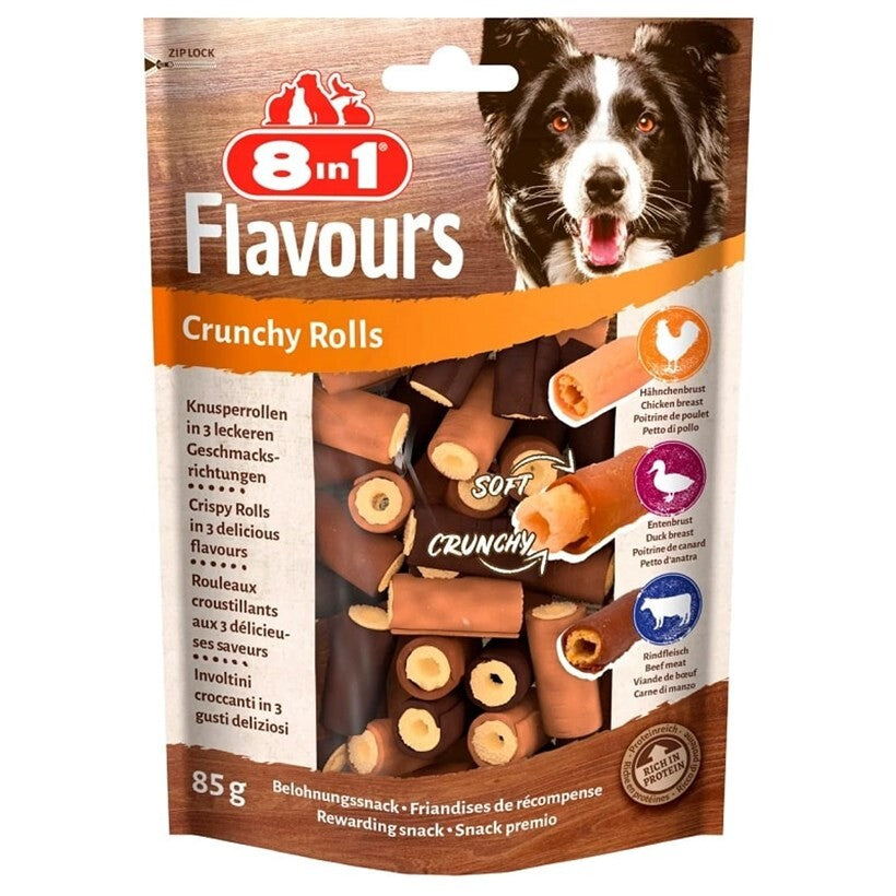 8in1 Flavours Crunchy Rolls Köpek Ödülü 85 GR  | SRC: Barcode: 4048422152569