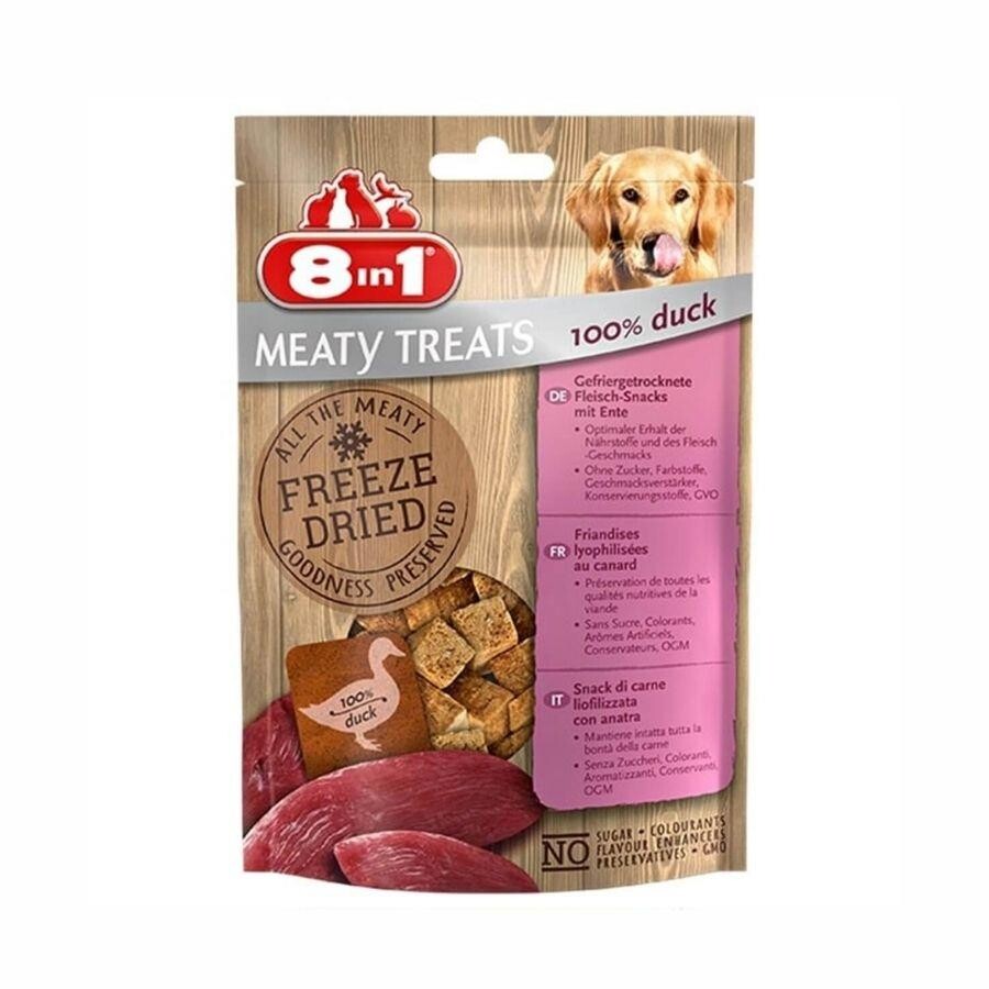 8in1 Meaty Treats Freeze Dried Ördekli Kurutulmuş Tahılsız Köpek Ödülü 50 GR  | SRC: Barcode: 4048422146049