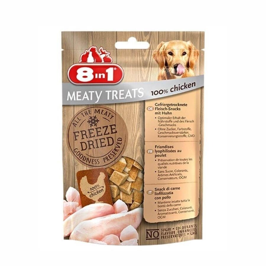 8in1 Meaty Treats Freeze Dried Tavuklu Kurutulmuş Tahılsız Köpek Ödülü 50 GR  | SRC: Barcode: 4048422146001