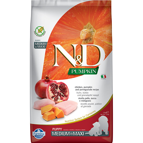 N&D Pumpkin Tavuk ve Narlı Büyük ve Orta Irk Yavru Köpek Maması
