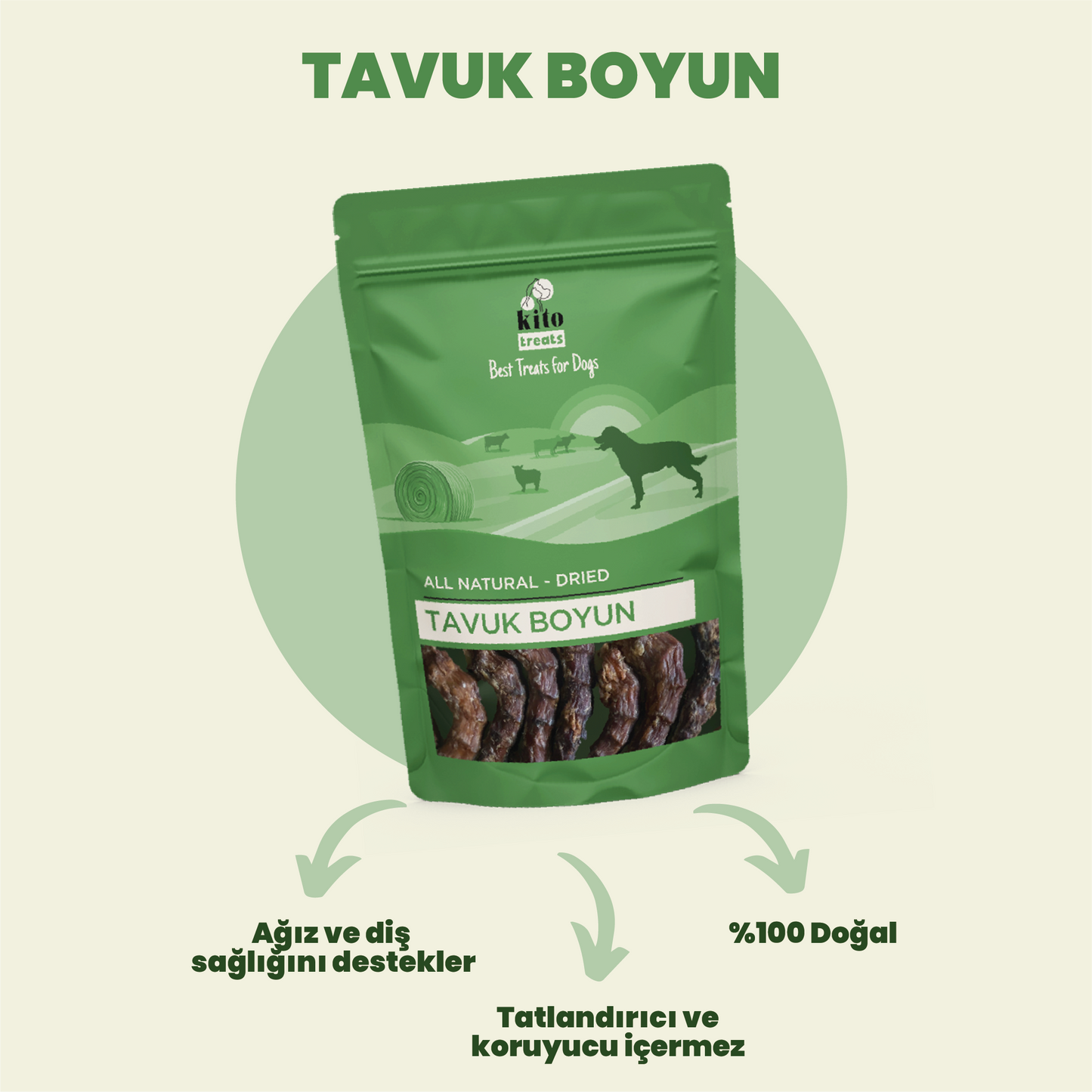 Tavuk Boyun Çiğnemelik Köpek Ödül Maması