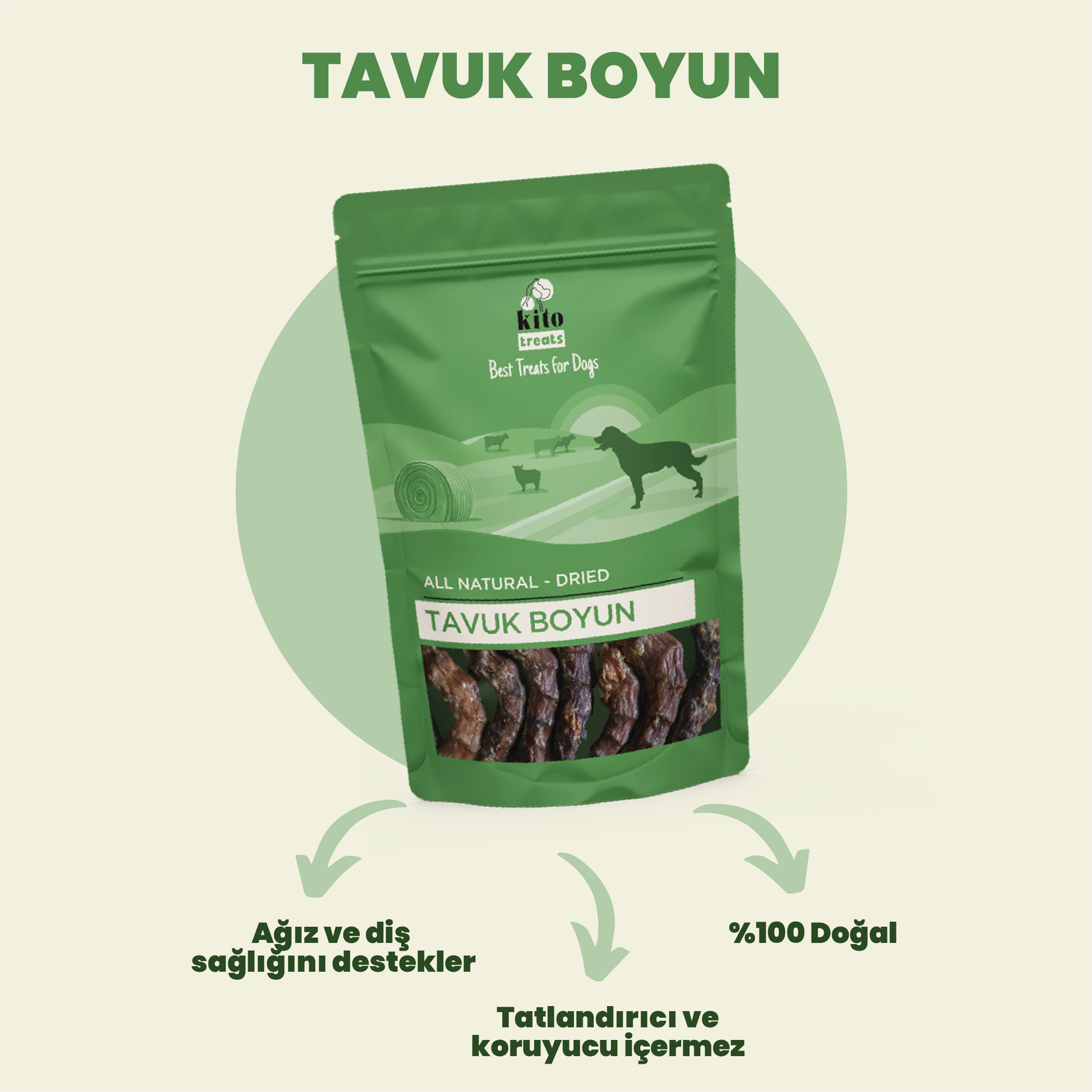 Tavuk Boyun Çiğnemelik Köpek Ödül Maması