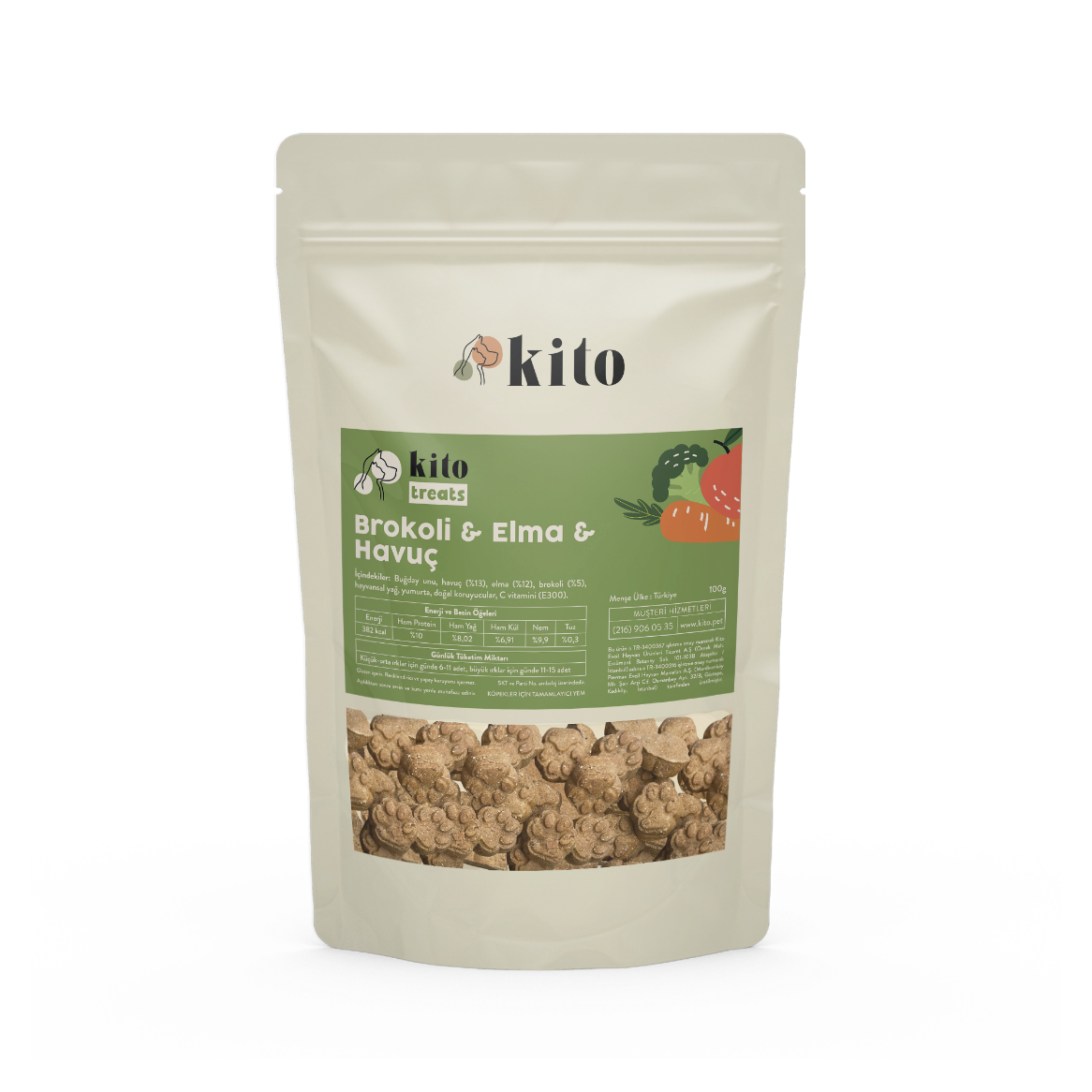 Kito Brokoli & Havuç & Elma Cookie