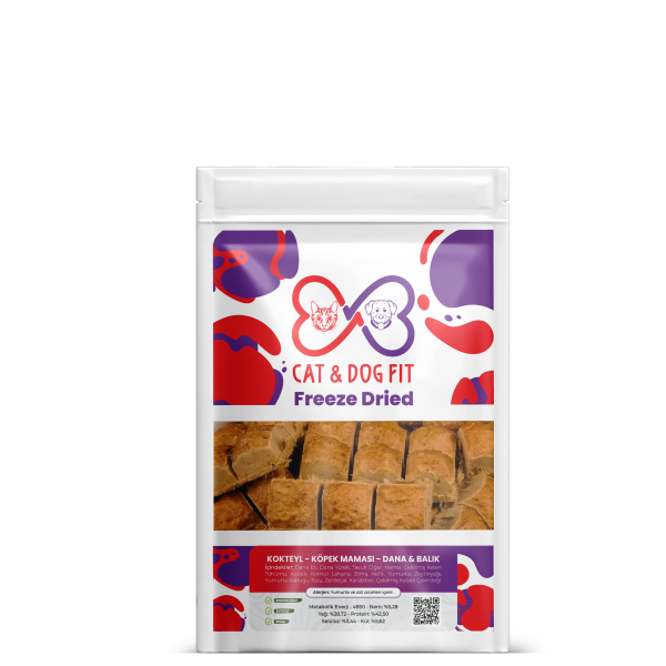 Freeze-Dried Kokteyl Köpek Maması Dana & Balık  | SRC: SKU: freeze-dried-kokteyl-kopek-mamasi-dana-&-balik