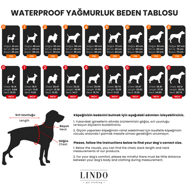Joy İçi Polarlı Su Geçirmez Köpek Yağmurluğu BEDEN 0  | SRC: Barcode: 8684438700767