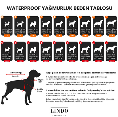 Joy İçi Polarlı Su Geçirmez Köpek Yağmurluğu BEDEN 0  | SRC: Barcode: 8684438700767