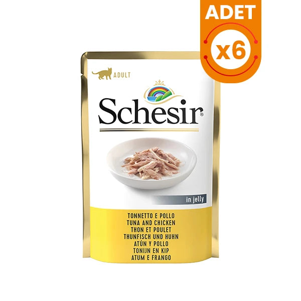 Schesir Jöleli Ton Balık ve Tavuklu Yetişkin Konserve Kedi Maması