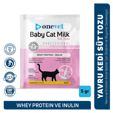 OneVet Baby Cat Milk Sindirim ve Büyüme Destekleyici Yavru ve Anne Kedi Süt Tozu