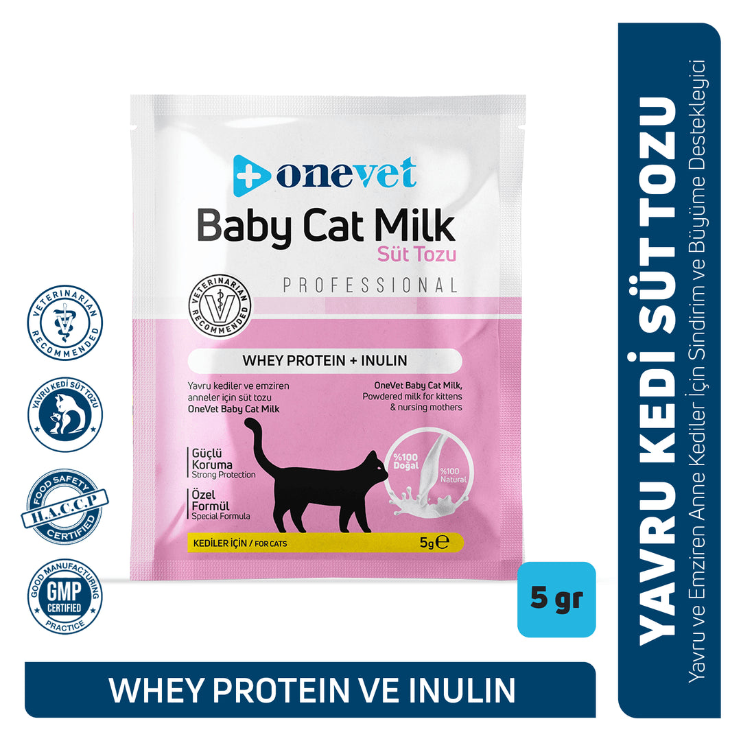 OneVet Baby Cat Milk Sindirim ve Büyüme Destekleyici Yavru ve Anne Kedi Süt Tozu