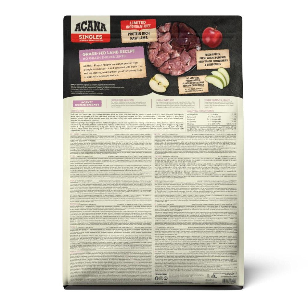 Acana Grass-fed Lamb Kuzu Etli Ve Elmalı Tahılsız Yetişkin Köpek Maması 6 KG  | SRC: Barcode: 064992570606