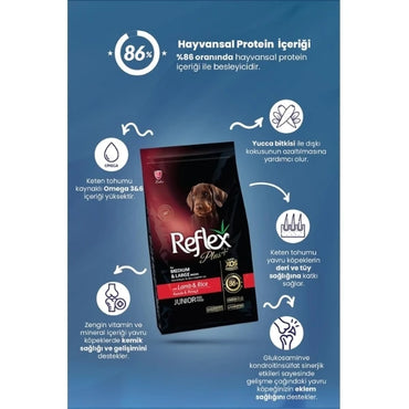 Reflex Plus Kuzu Etli Orta ve Büyük Irk Yavru Köpek Maması