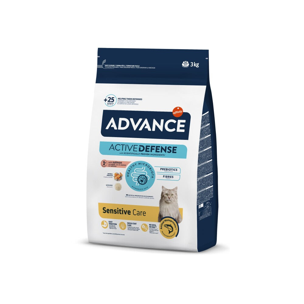 Advance Sensitive Somonlu Yetişkin Kedi Maması 3 KG  | SRC: Barcode: 8410650151656