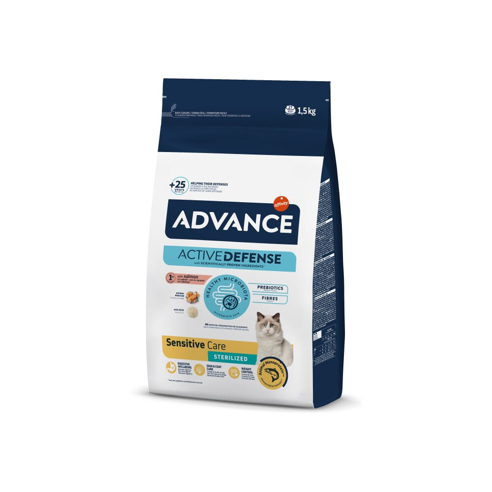 Advance Sensitive Somonlu Kısırlaştırılmış Kedi Maması 1.5 KG  | SRC: Barcode: 8410650167886