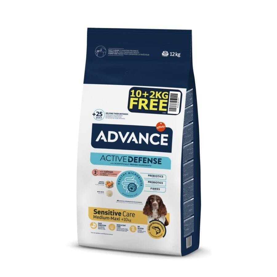 Advance Sensitive Somonlu Ve Pirinçli Orta Ve Büyük Irk Yetişkin Köpek Maması Hediyeli 10 KG + 2 KG  | SRC: Barcode: 8410650688473