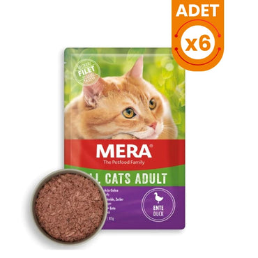 Mera Tahılsız Ördekli Pouch Yetişkin Konserve Kedi Maması