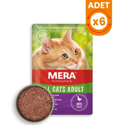 Mera Tahılsız Ördekli Pouch Yetişkin Konserve Kedi Maması