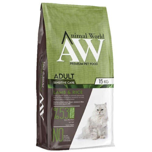 Animal World Kuzu Etli Yetişkin Kedi Maması 15 KG  | SRC: Barcode: 8682059830610
