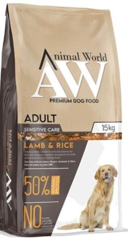 Animal World Kuzu Etli Orta Ve Büyük Irk Yetişkin Köpek Maması 15 KG  | SRC: Barcode: 8682328740831
