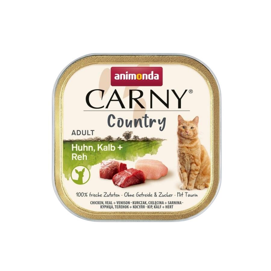 Animonda Carny Country Tavuklu Dana Etli Ve Geyik Etli Yetişkin Kedi Konservesi 100 GR  | SRC: Barcode: 4017721838443