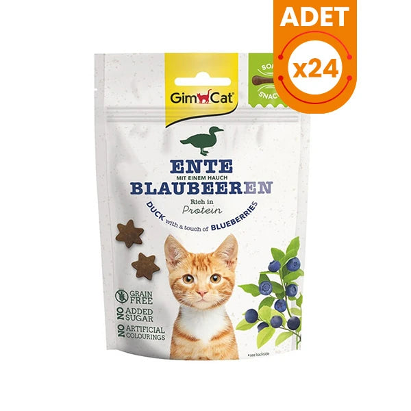 Gimcat Tahılsız Ördek ve Yabanmersinli Kedi Ödül Bisküvisi