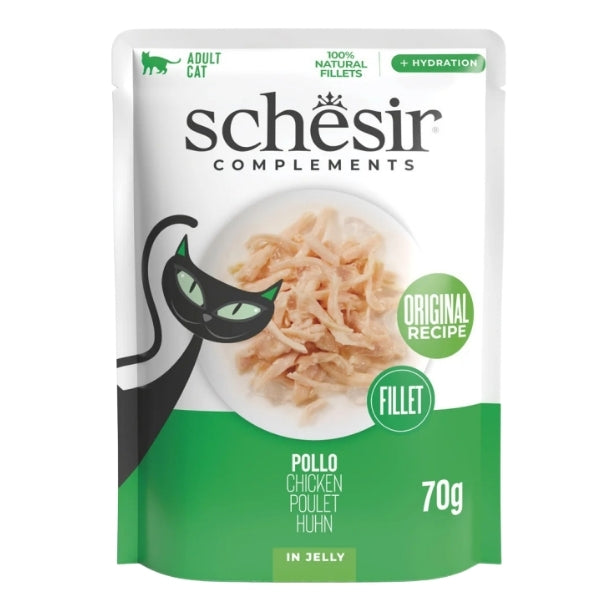 Schesir Jelly Jöle İçinde Tavuk Filetolu Pouch Yetişkin Konserve Kedi Maması