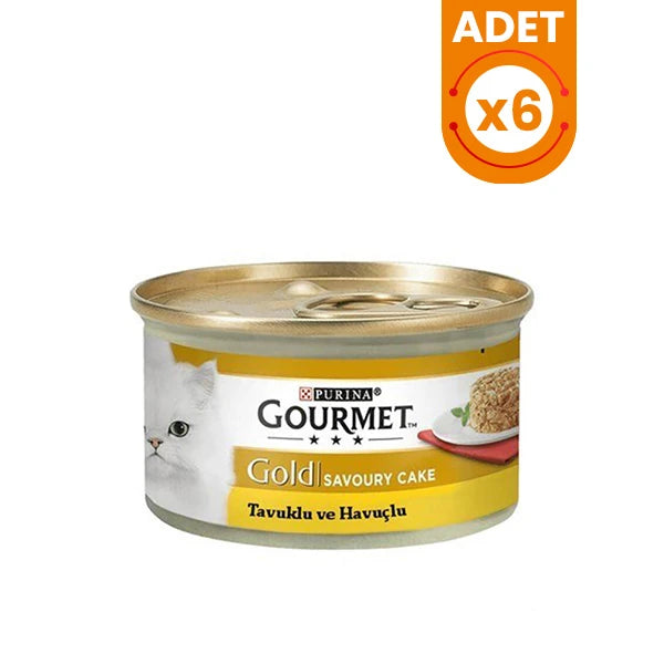 Gourmet Gold Savoury Cake Tavuk ve Havuç Yetişkin Konserve Kedi Maması
