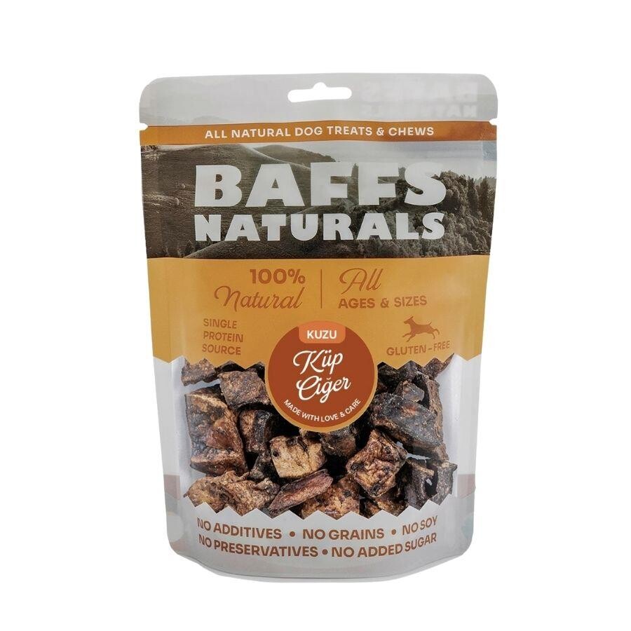 Baffs Naturals Kurutulmuş Kuzu Küp Ciğer Köpek Ödülü 100 GR  | SRC: Barcode: 8683229861342